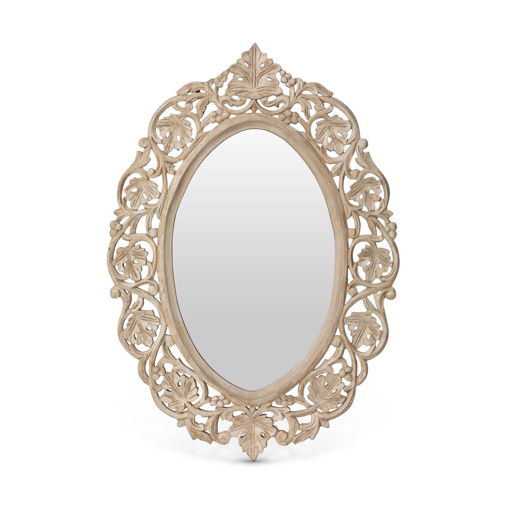 Vichy Hand Carved Wood Mirror. Picture 1