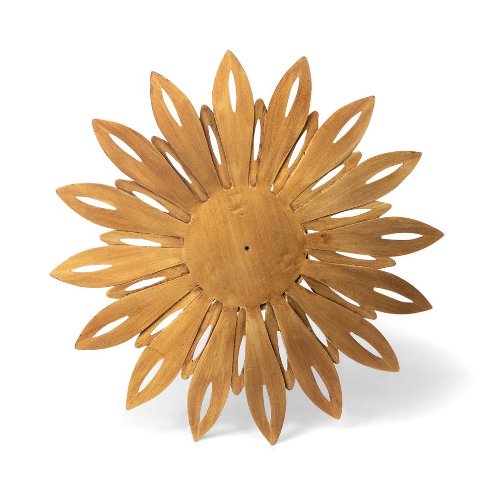 Aged Copper Wall Dahlia, Large. Picture 2