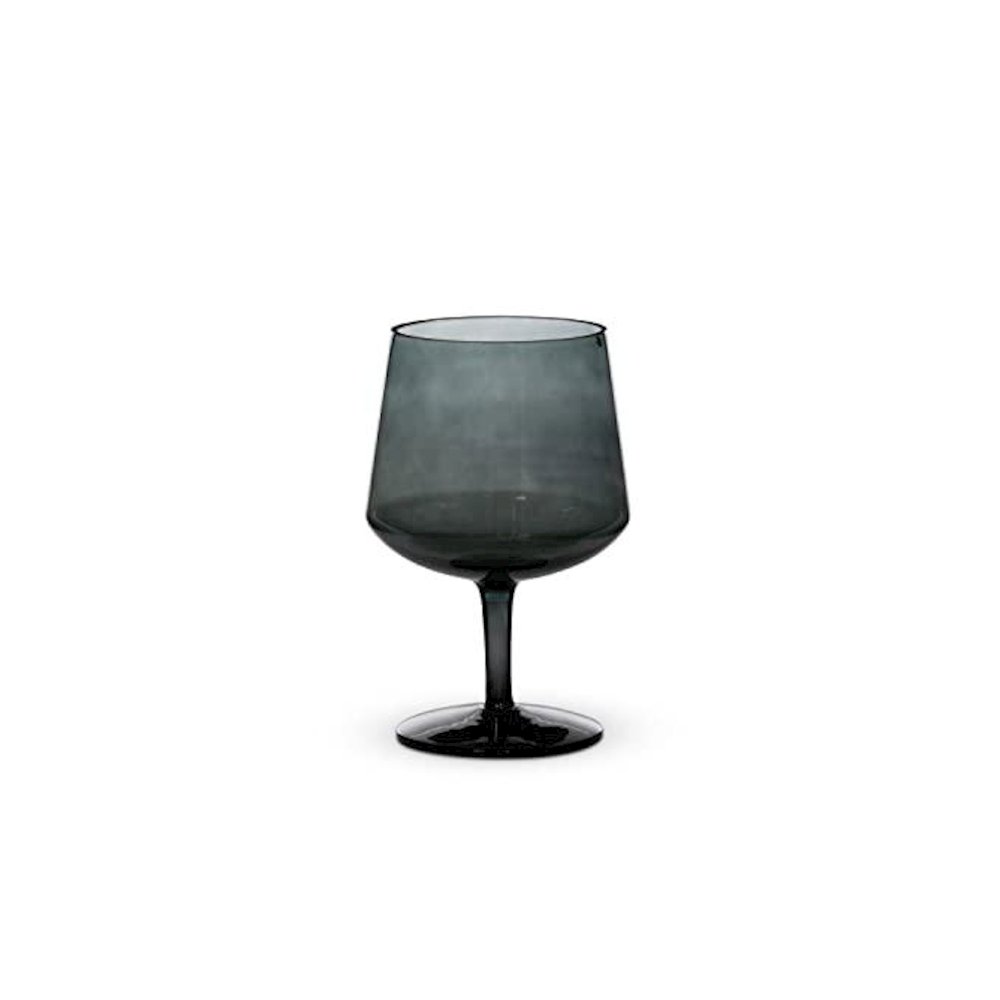 Florian Smoke Glass Short Stemmed Bowl. Picture 1