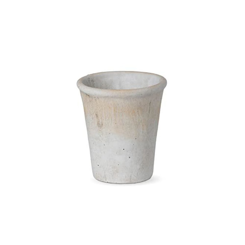 Distressed Concrete Pot Medium. Picture 1