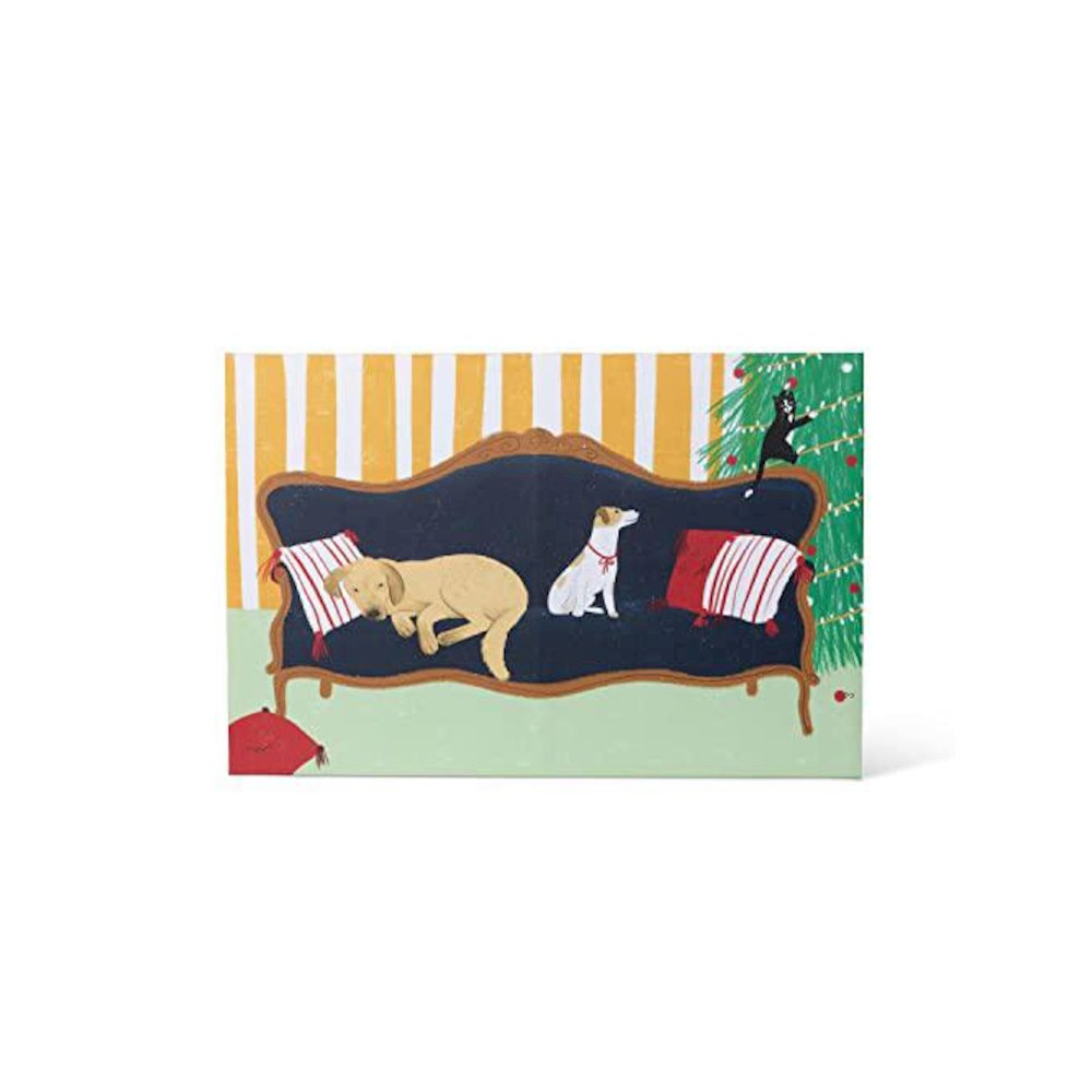 Christmas Eve Pets Canvas Print. Picture 1