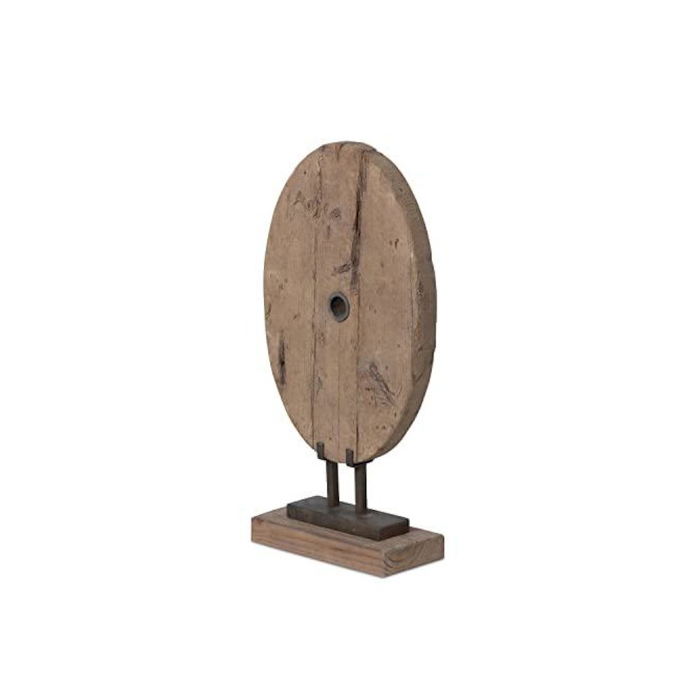 Found Wood Oval Mounted Sculpture. Picture 1