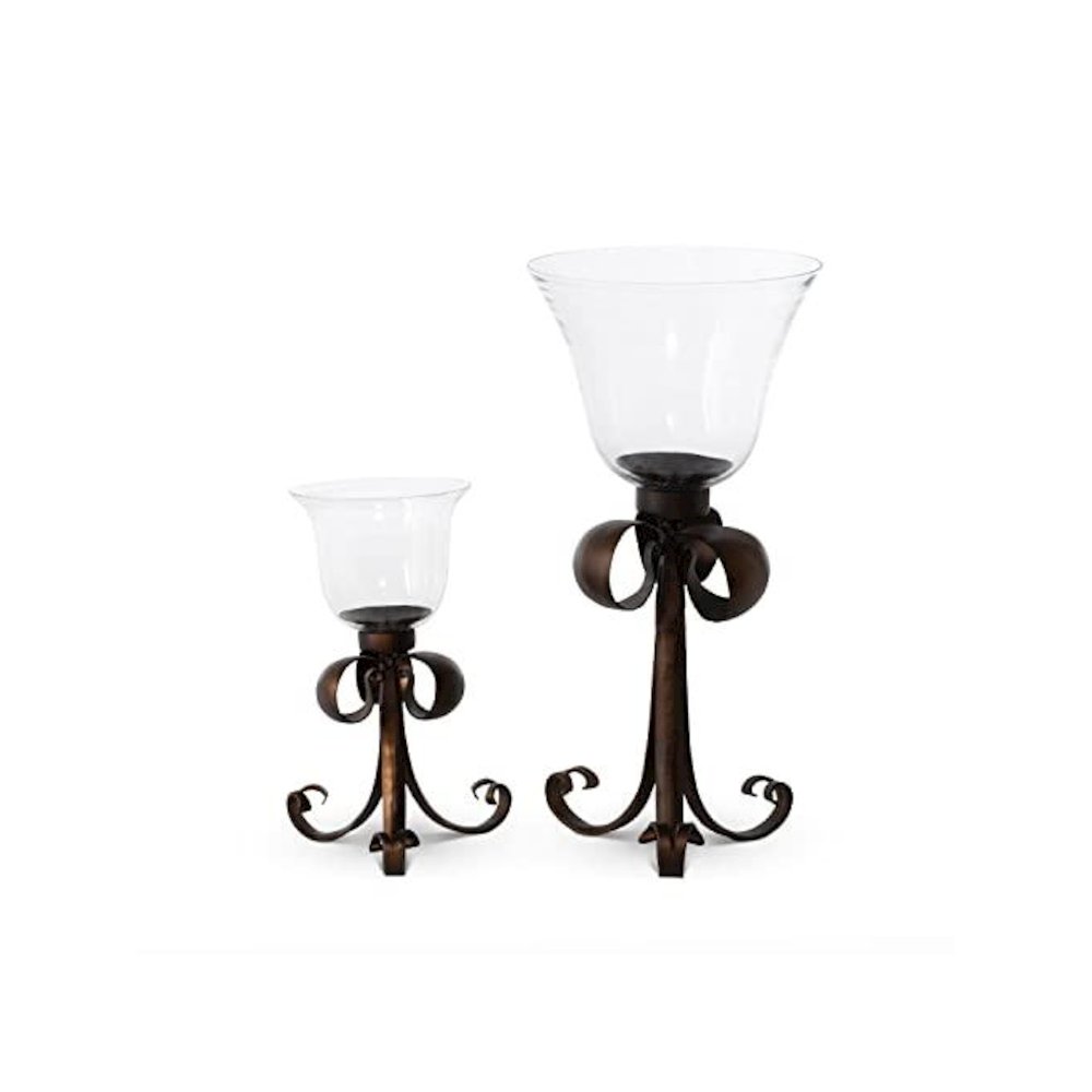Fleur De Lis Triple Bow Hurricanes, Set of 2. Picture 1