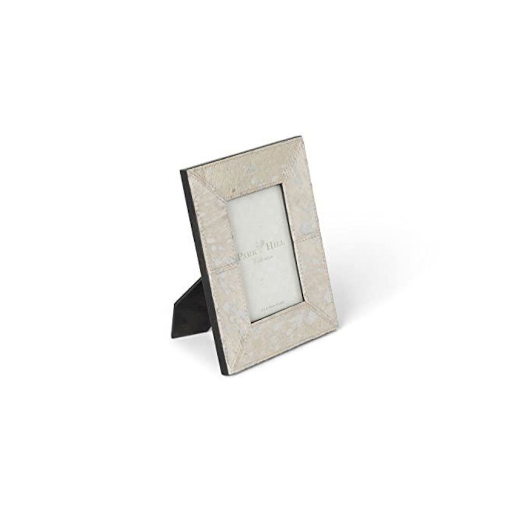 Paint Spattered Hide Photo Frame, Small, Holds 4x6" Photo. Picture 1