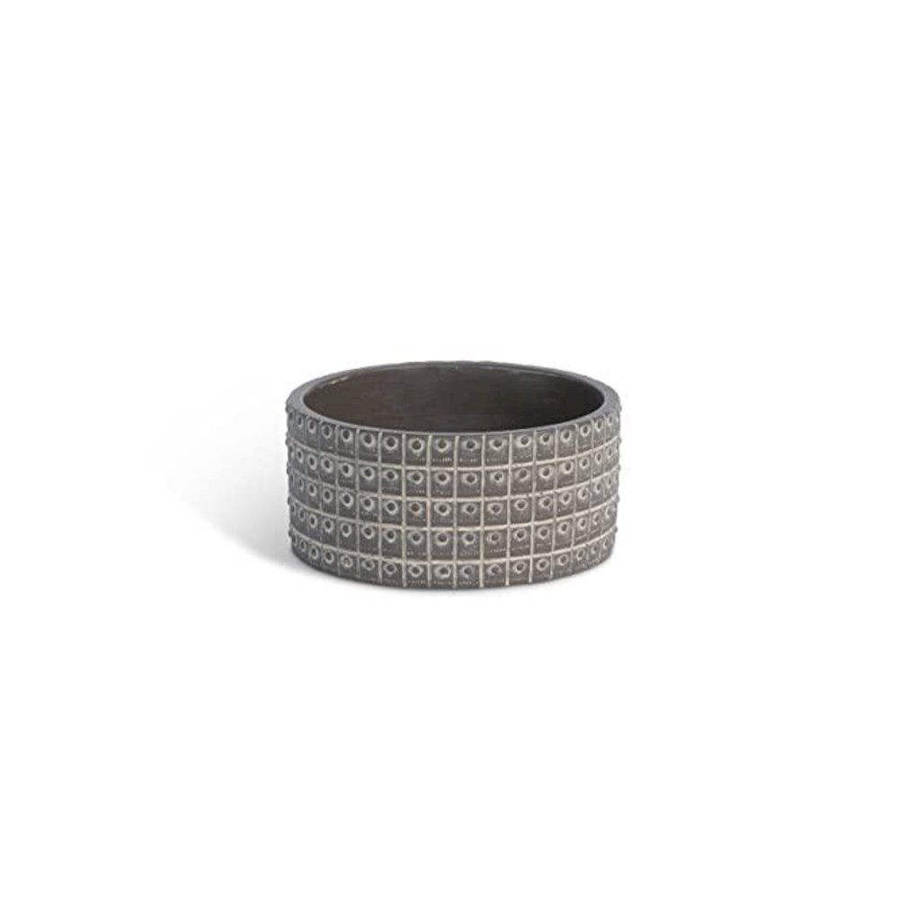 Rivet Pattern Low Planter. Picture 1