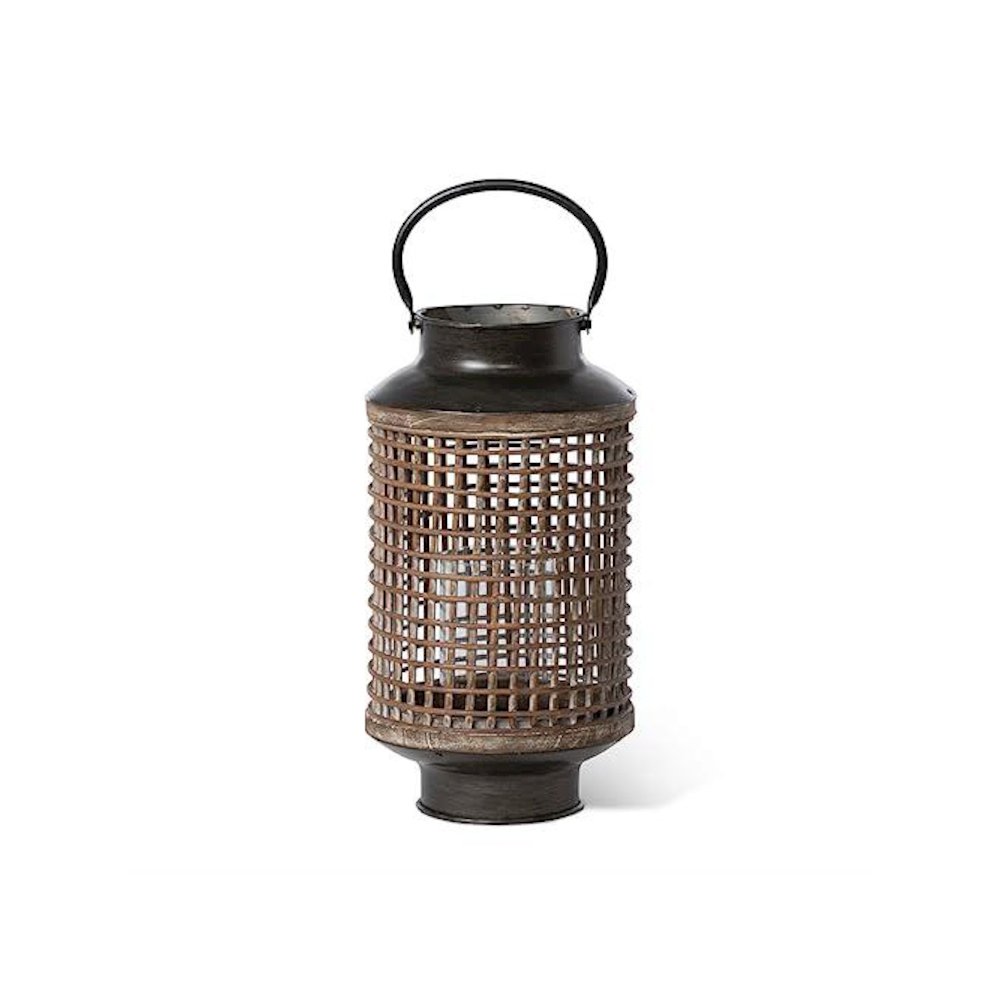 Wooden Mesh Round Lantern. Picture 1