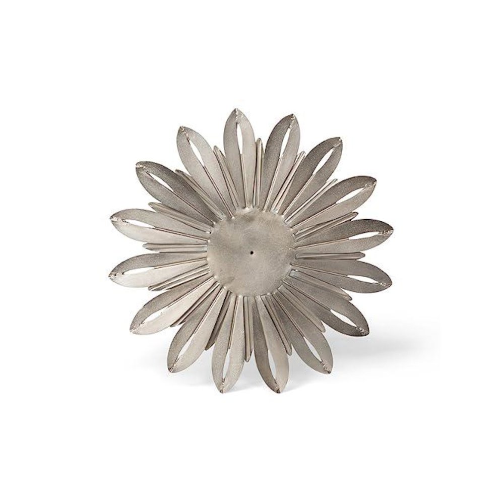 Aged Nickel Wall Sunflower, Large. Picture 2
