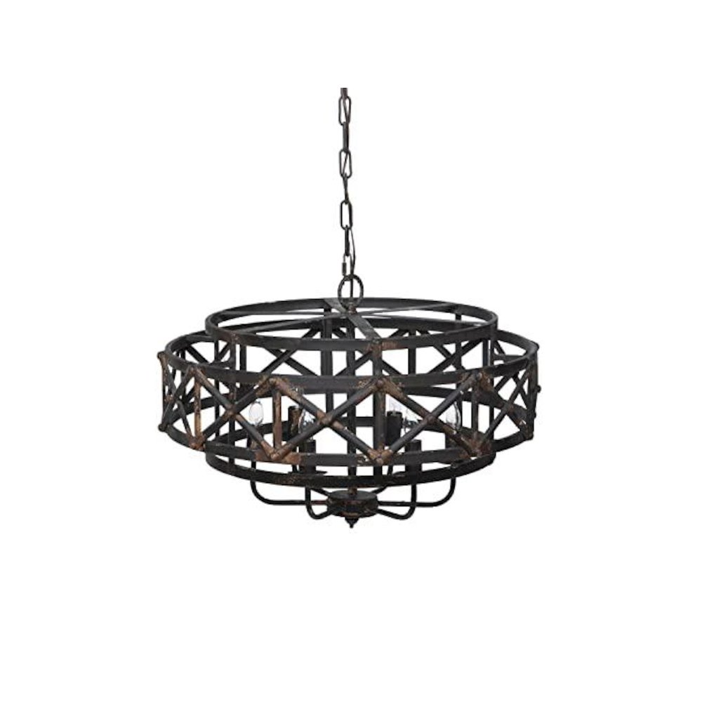 Metal Industrial Trestle Chandelier. Picture 1