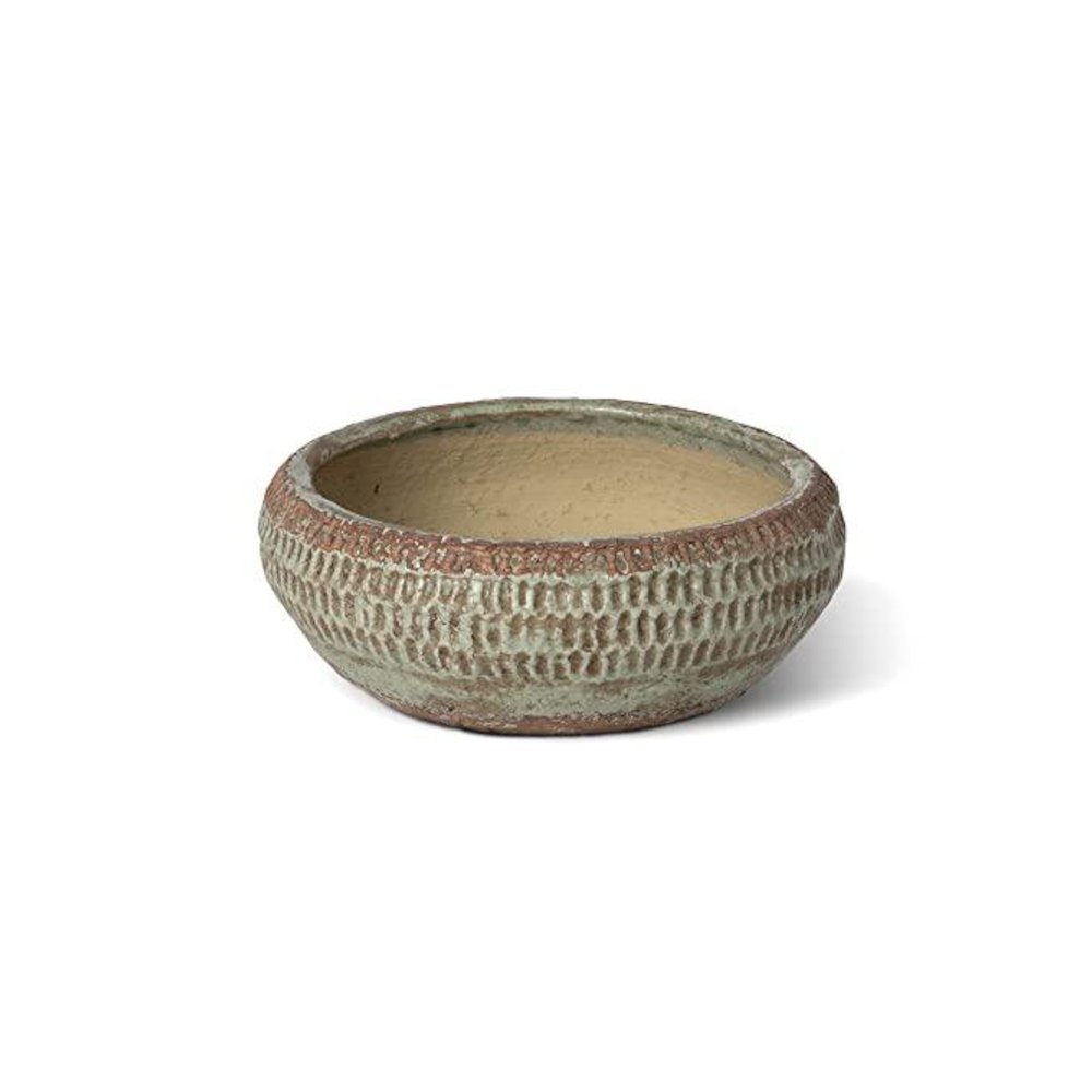 Yuma Pattern Low Ceramic Bowl, Large. Picture 1