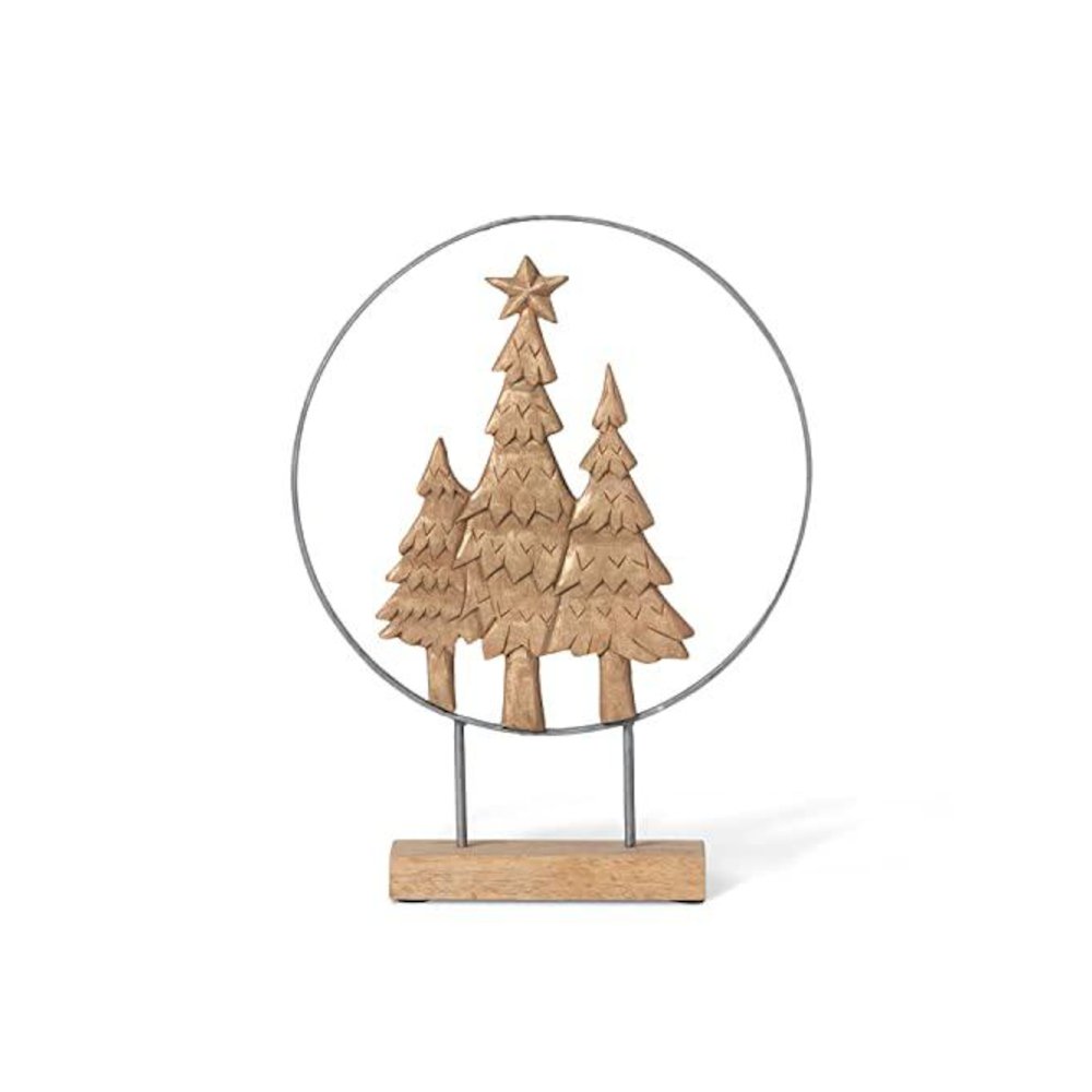 Hand Carved Christmas Tree Sculpture. Picture 1