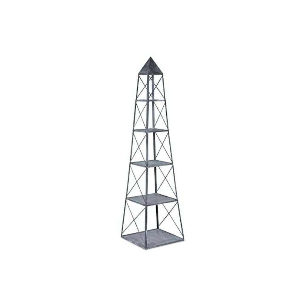 Stackable Galvanized Obelisk. Picture 1