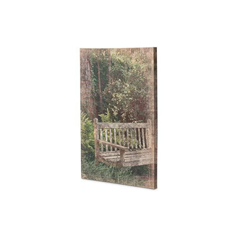 Secret Garden Bench Print on Canvas. Picture 1
