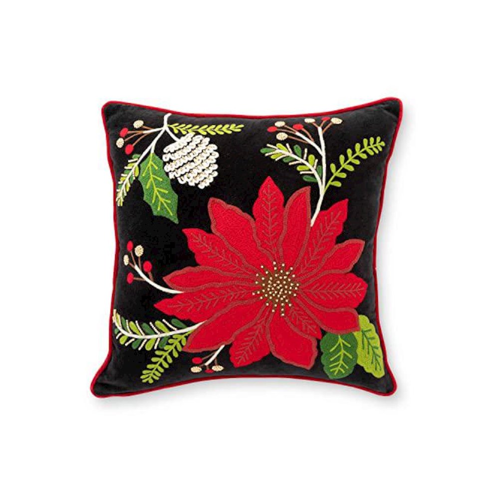 Poinsettia Pillow. Picture 1
