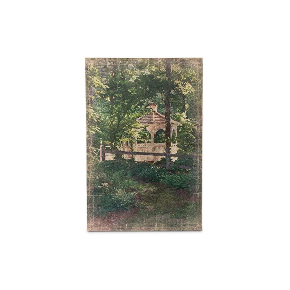 Secret Garden Gazebo Print on Canvas. Picture 1