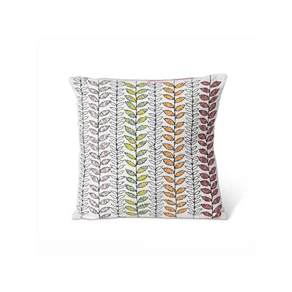 Embroidered Vine Pattern Pillow. Picture 1
