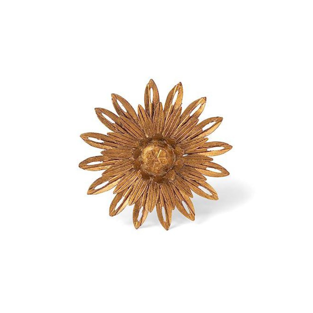 Aged Copper Wall Sunflower, Small. Picture 1