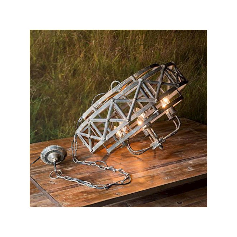 Metal Industrial Trestle Chandelier. Picture 2