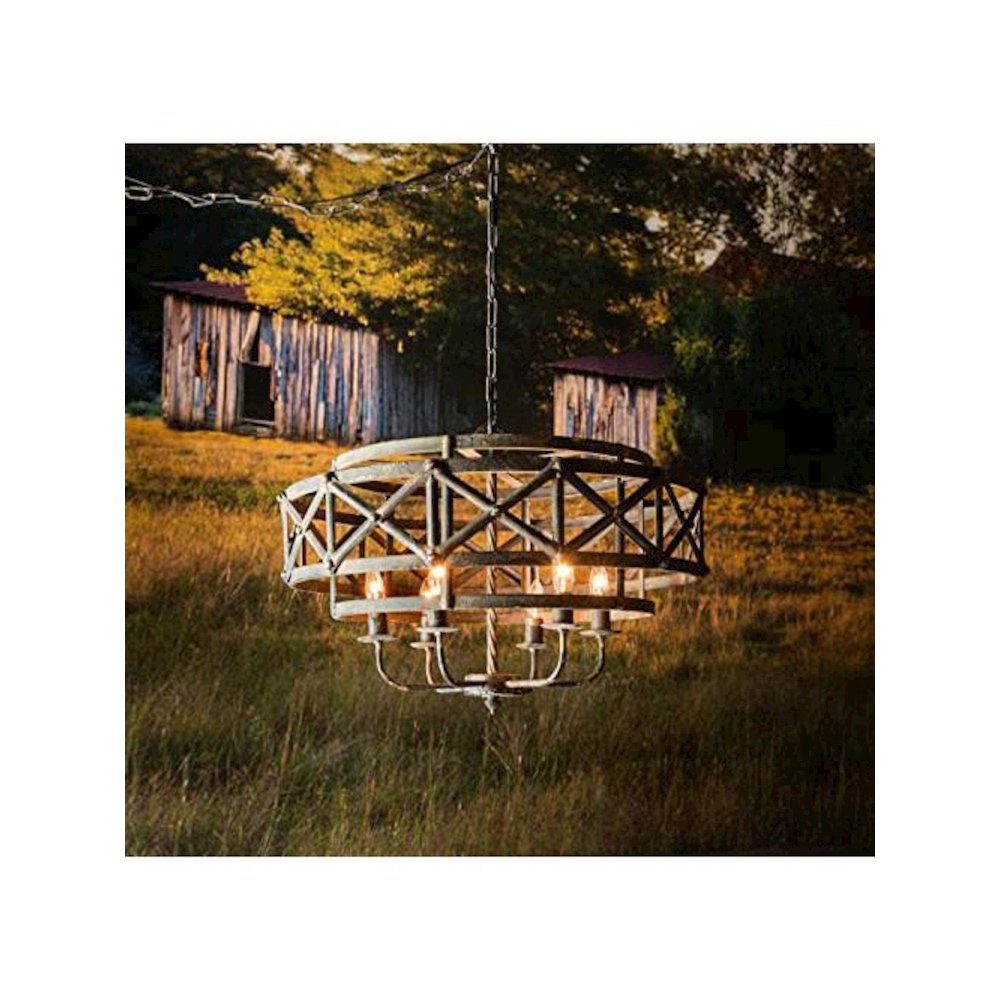 Metal Industrial Trestle Chandelier. Picture 3