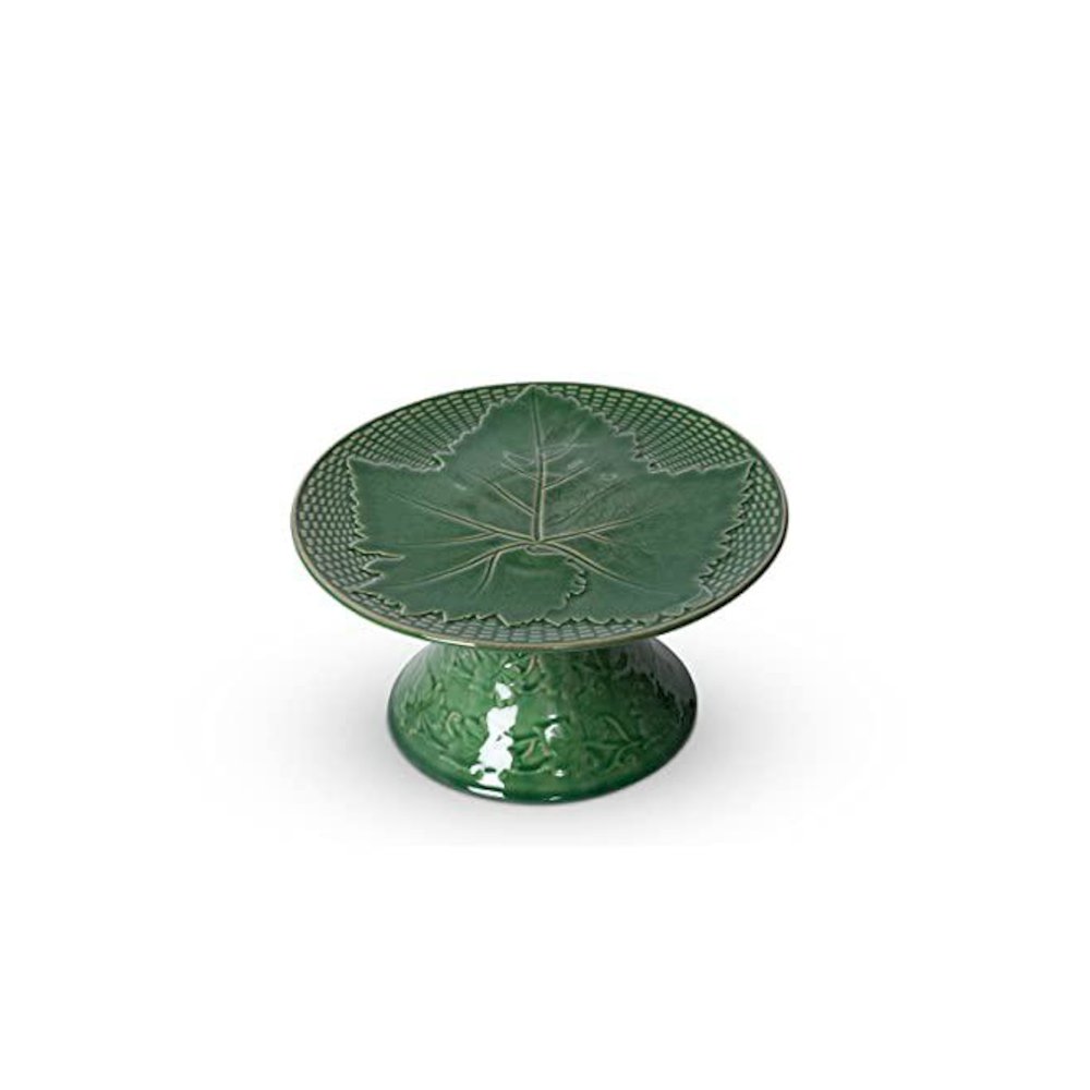 Green Glazed Cake Stand Small. Picture 1