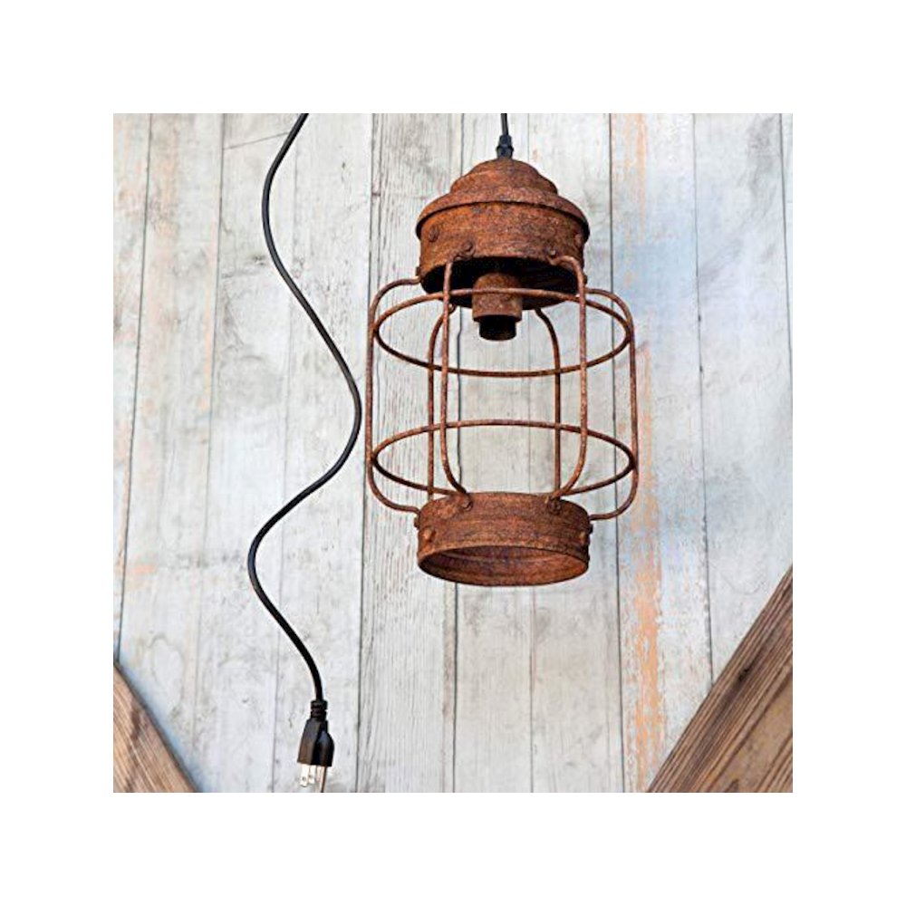 Salvaged Lantern Hanging Light Fixture. Picture 1