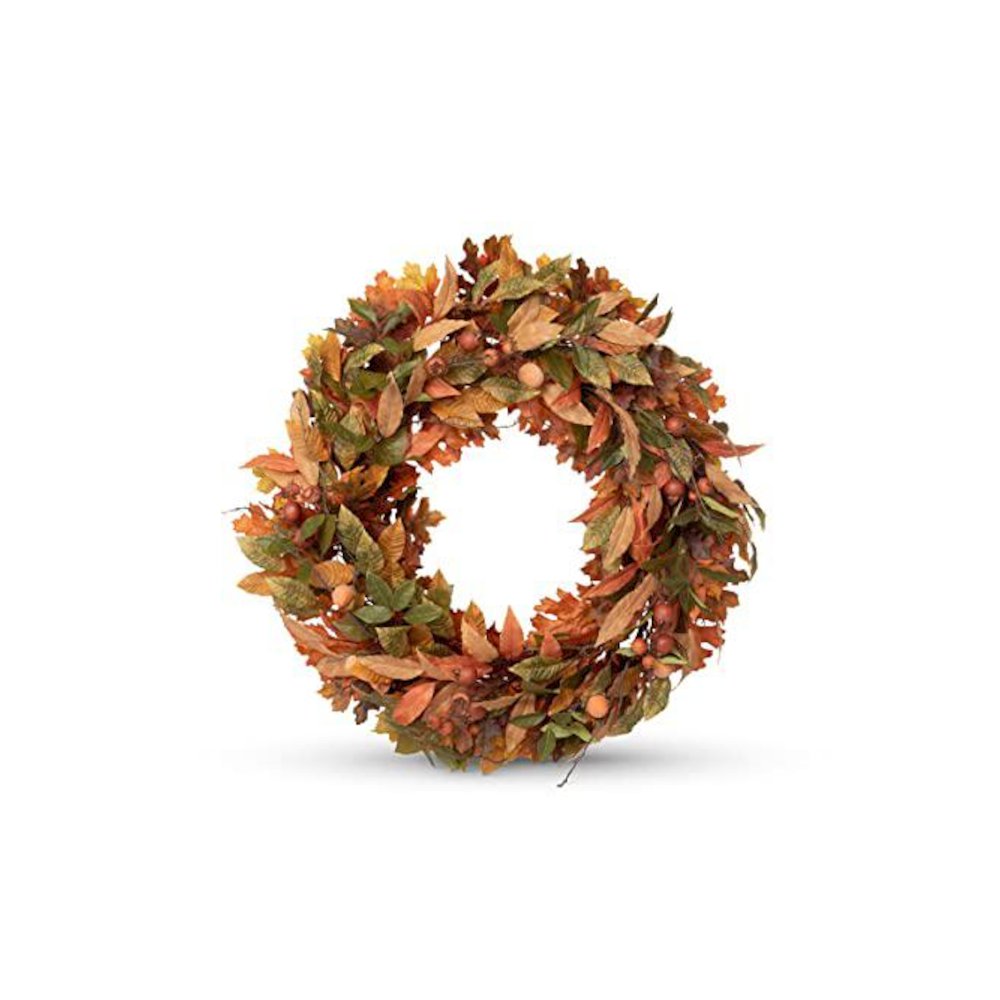 Hawthorne and Persimmon Autumn Wreath. Picture 1