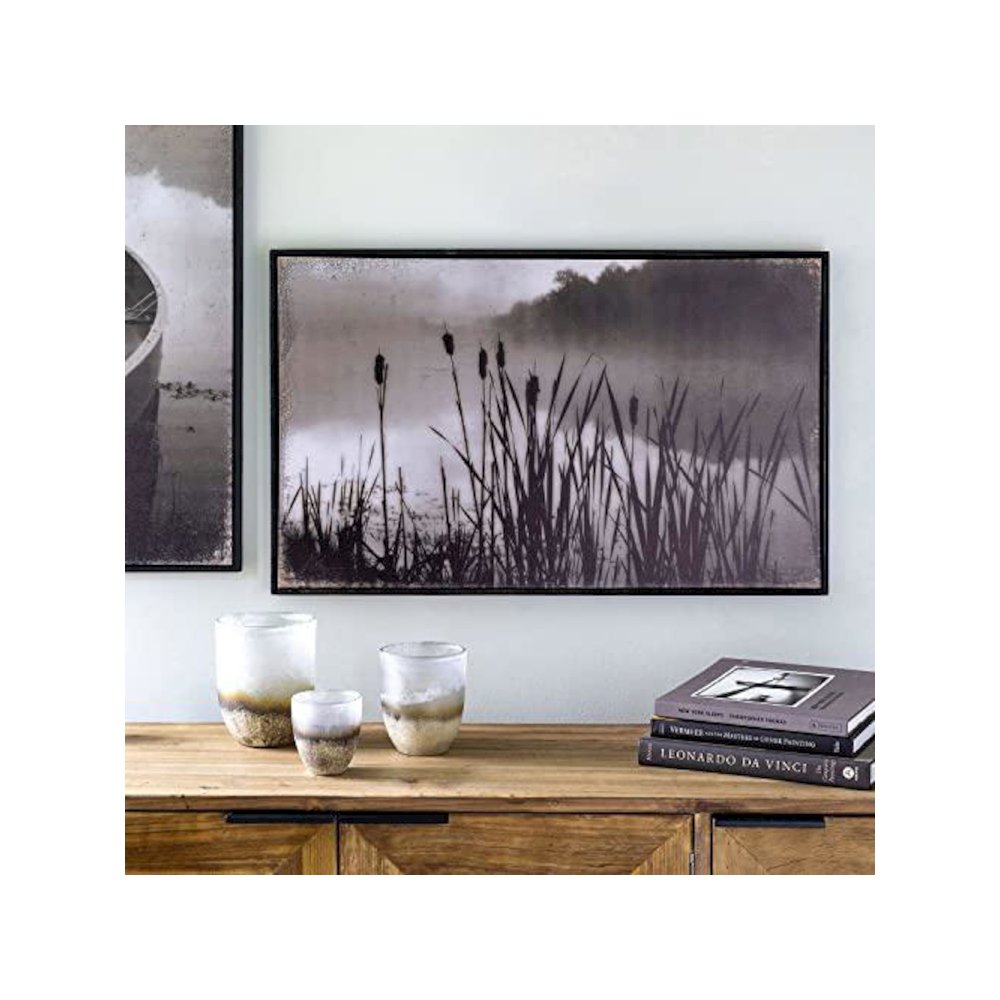 Framed Cattail Print. Picture 1