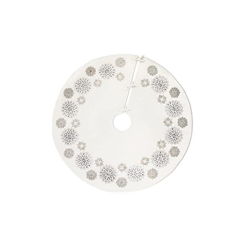 White Frost Tree Skirt. Picture 1