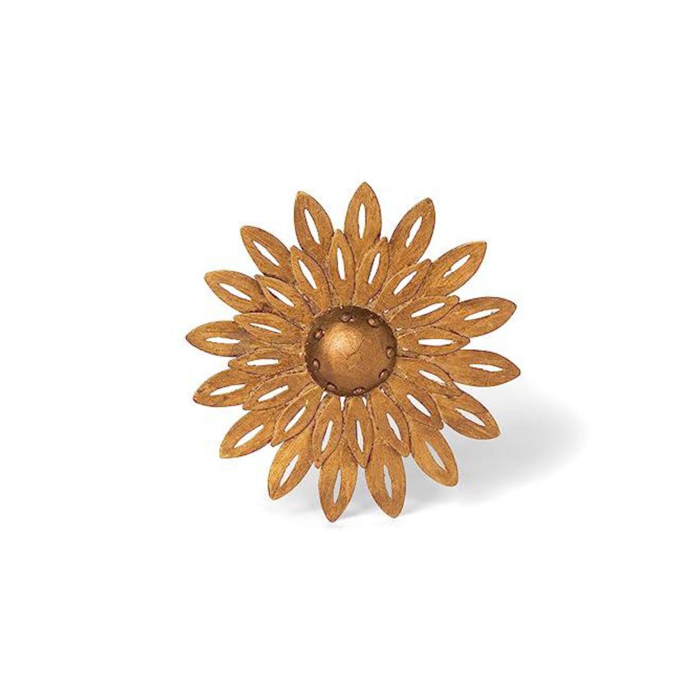 Aged Copper Wall Dahlia, Small. Picture 1