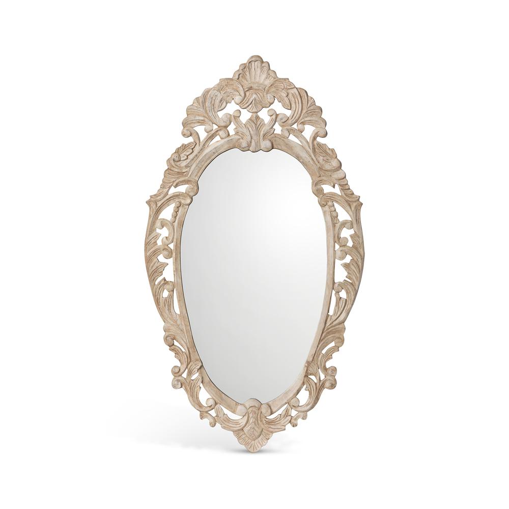 Auvergne Hand Carved Wood Mirror. Picture 2