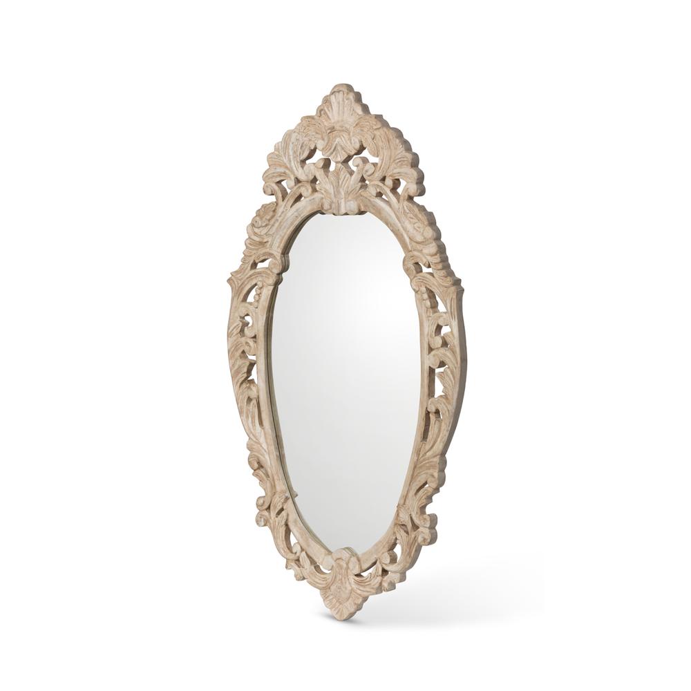 Auvergne Hand Carved Wood Mirror. Picture 4