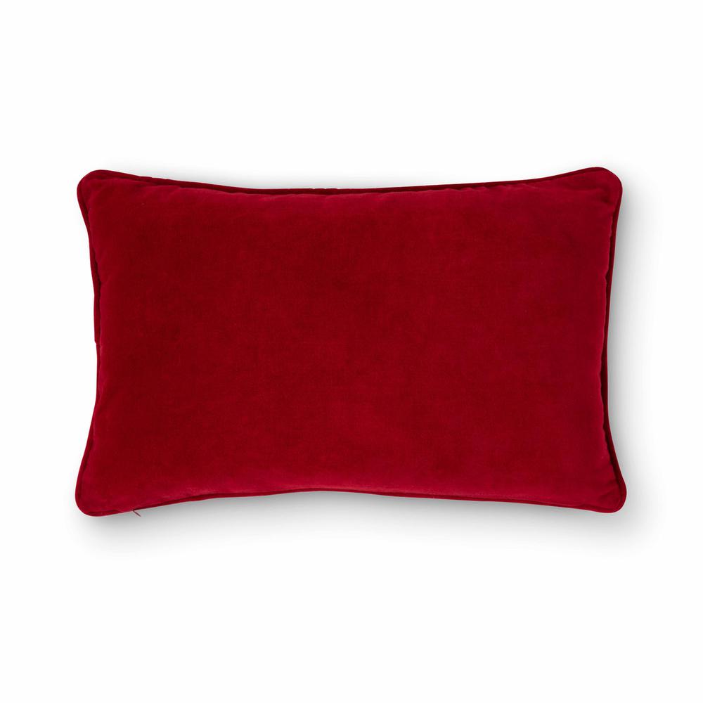Snowflake Embroidered Cotton Pillow. Picture 2