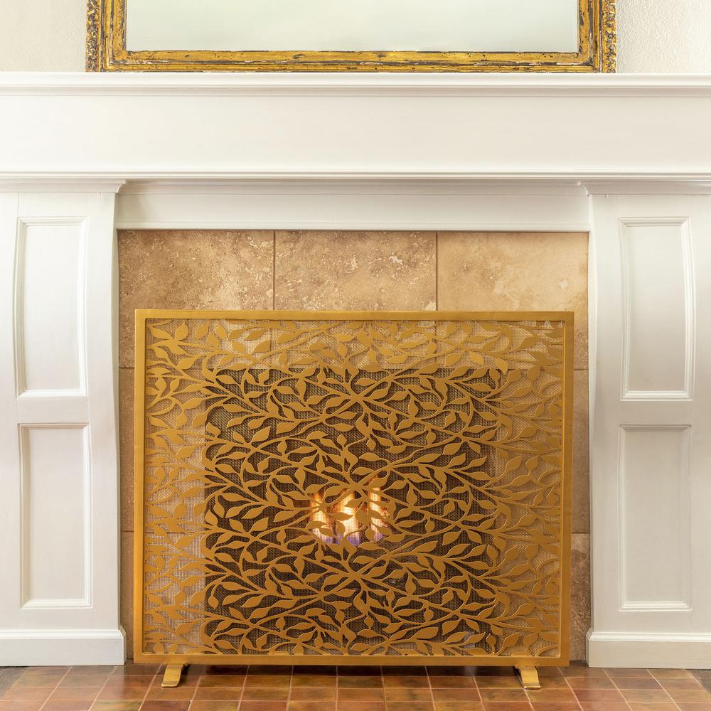 Floral Vine Pattern Fire Screen. Picture 4