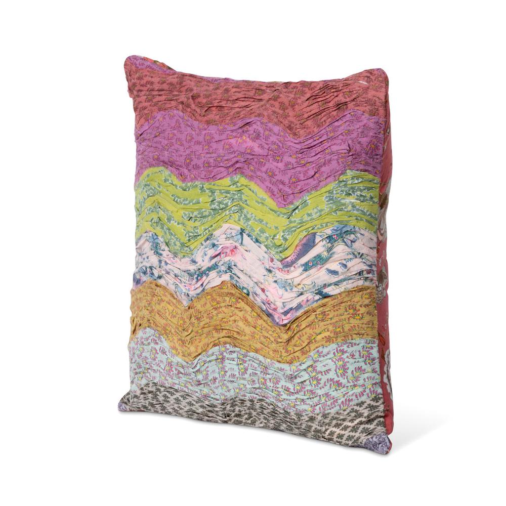 Handstitched Wave Pattern Pillow. Picture 2