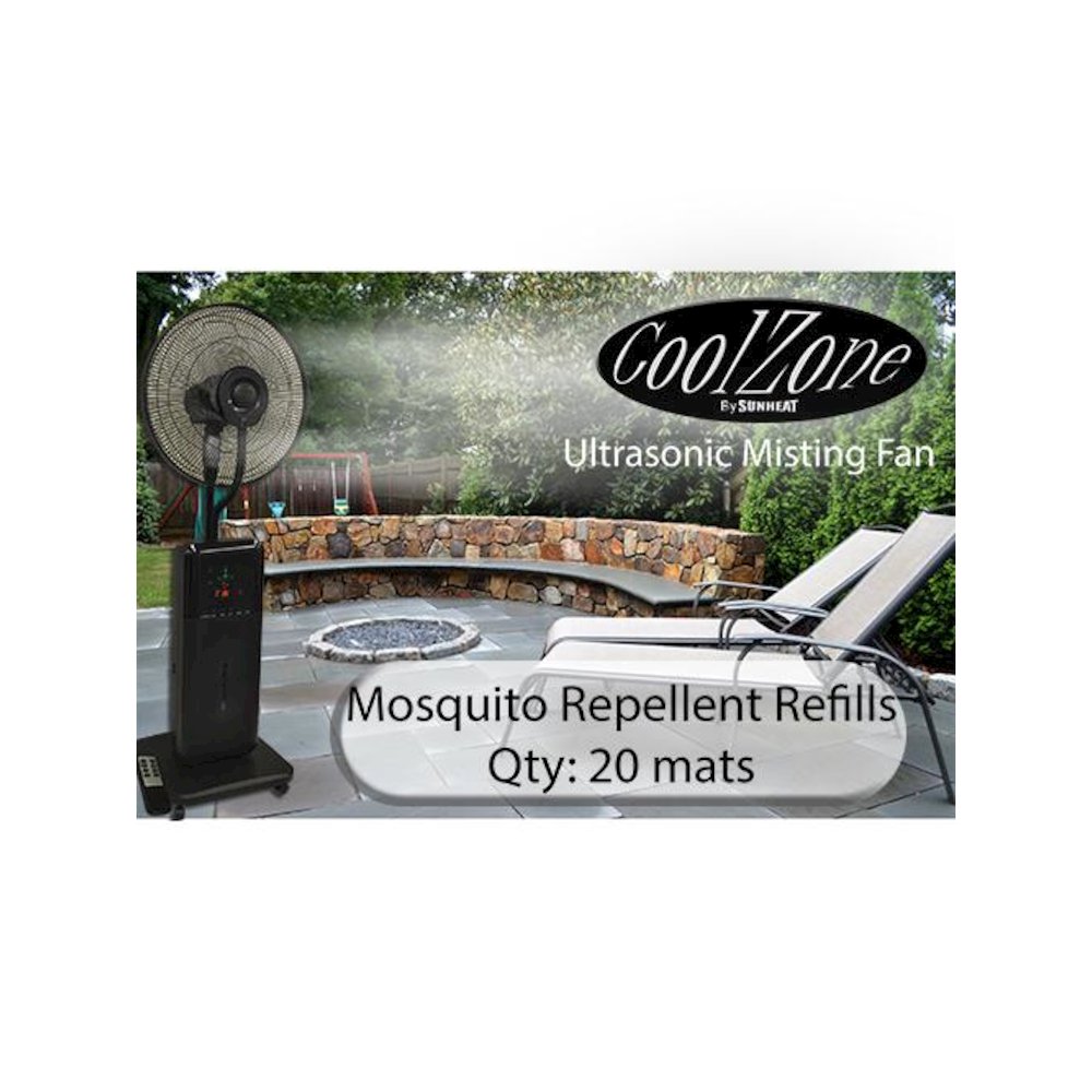 20 Pack Mosquito Mats for CZ500 Ultrasonic Dry Misting Fan. Picture 1