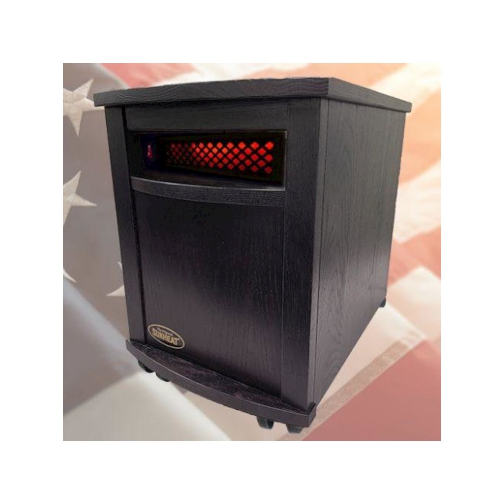 Original SUNHEAT Amish Hand Crafted Infrared Heater - Prairie Night Oak. Picture 1