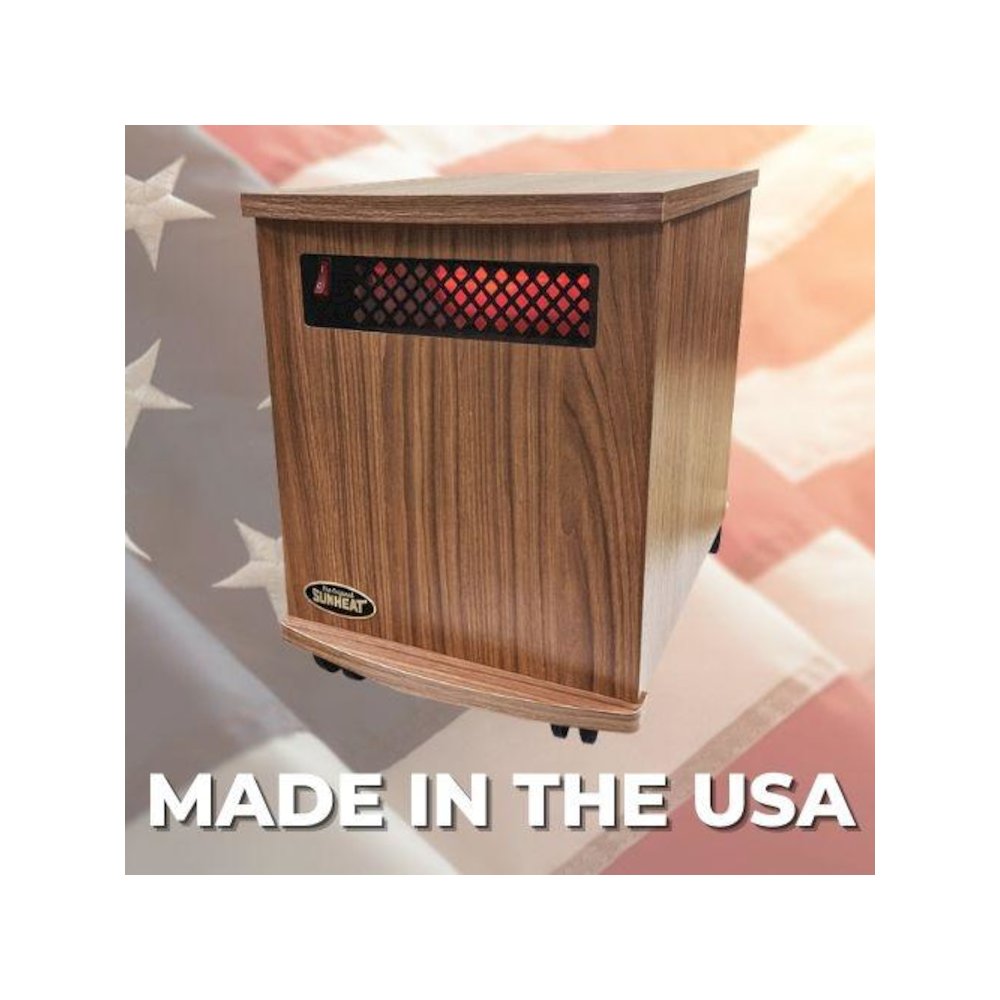 Original SUNHEAT USA1500-M Infrared Heater - American Walnut. Picture 2