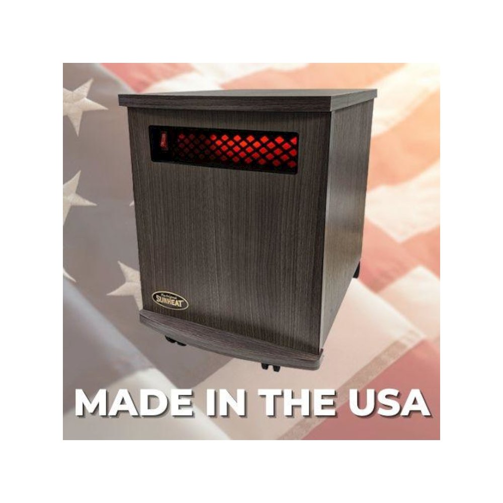 Original SUNHEAT USA1500-M Infrared Heater - Charcoal Walnut. Picture 2
