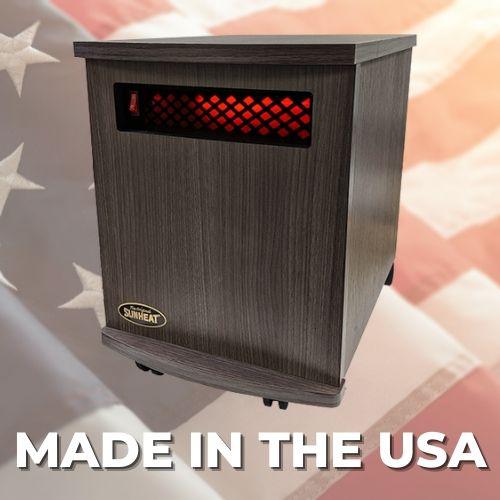 Original SUNHEAT USA1500-M Infrared Heater - Charcoal Walnut. Picture 2