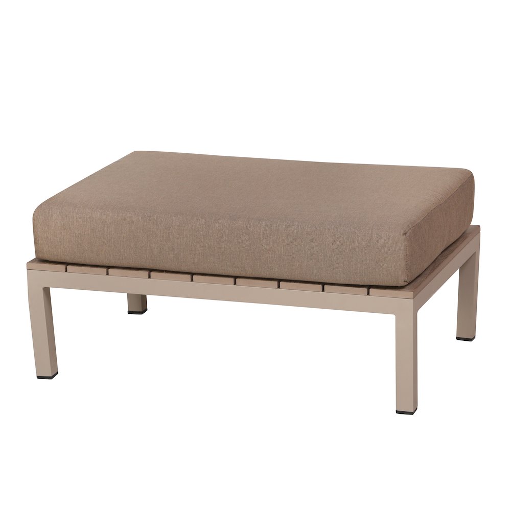 4 Place Seating  Brown Compressed Foam Sectional Sofa and Ottoman Set. Picture 9