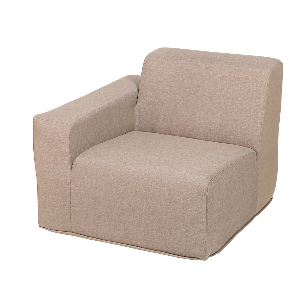 2 Place Seating  Brown Compressed Foam Sectional Sofa. Picture 4
