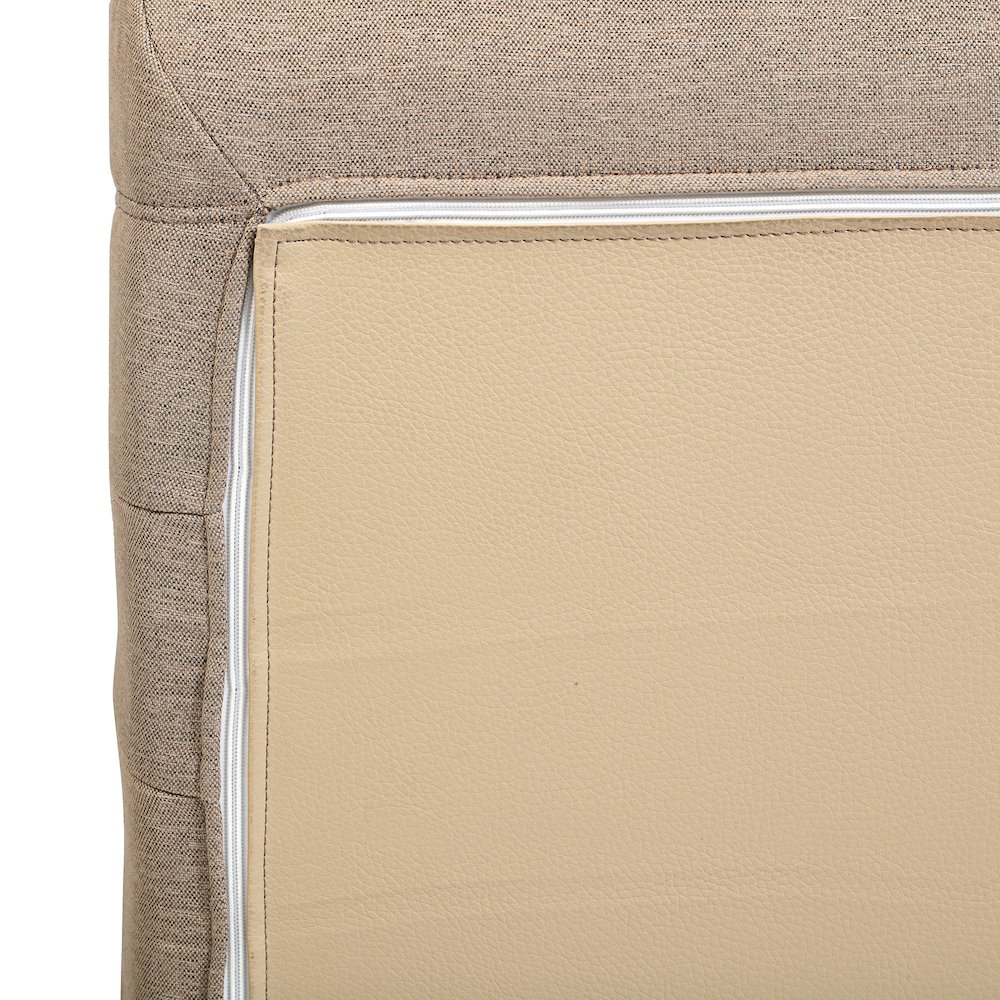 2 Place Seating  Brown Compressed Foam Sectional Sofa. Picture 7