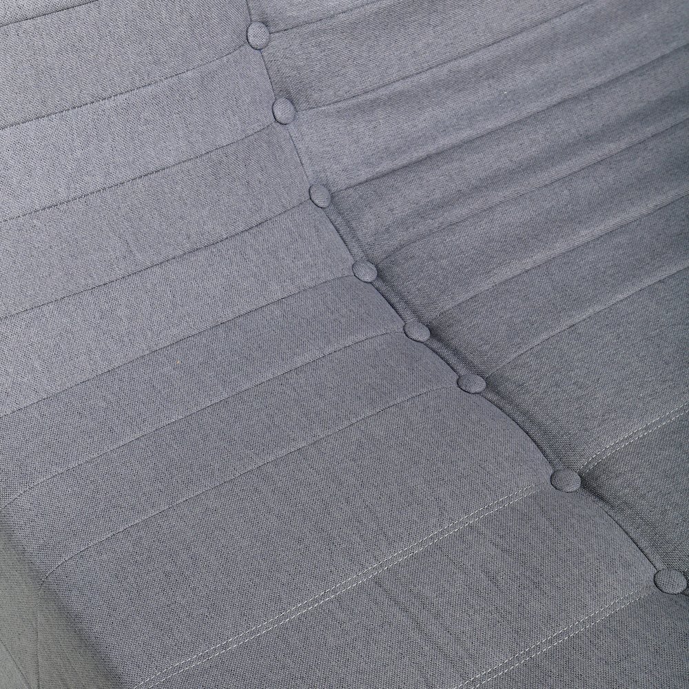 5 Piece Gray Compressed Foam Loveseat Sofa Chairs and Table Set. Picture 6