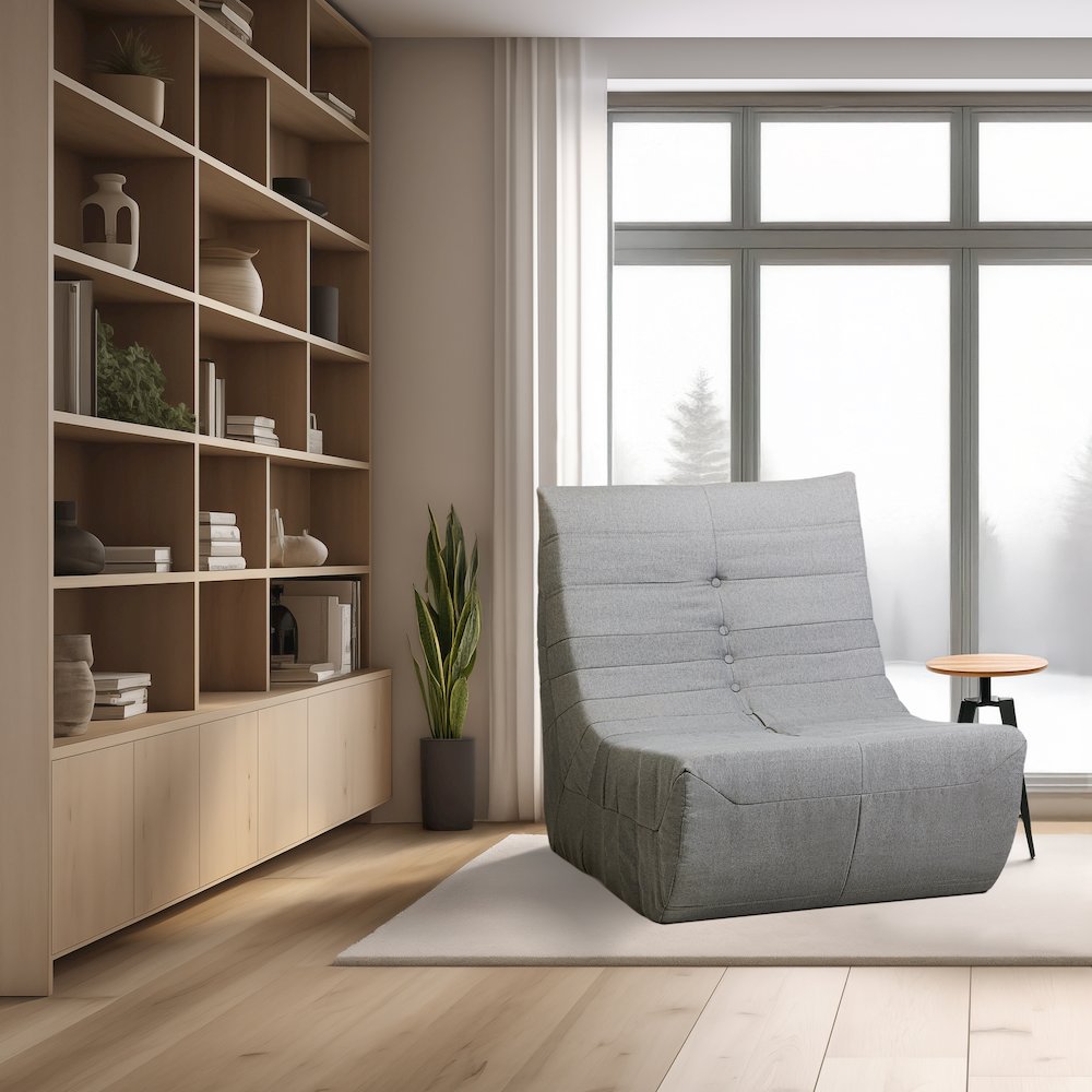 Gray Compressed Foam Chair. Picture 8