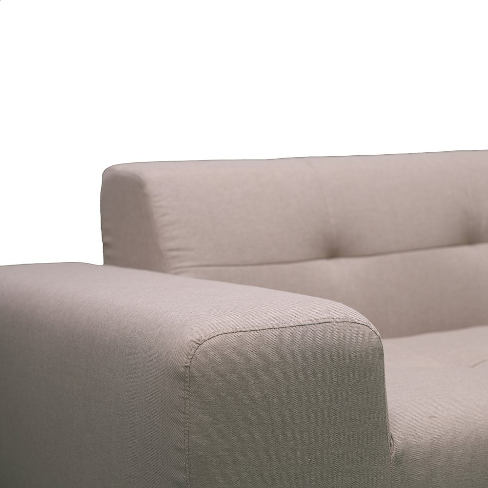 3 Piece Brown Compressed Foam Sectional Sofa Lounger and Table Set. Picture 5