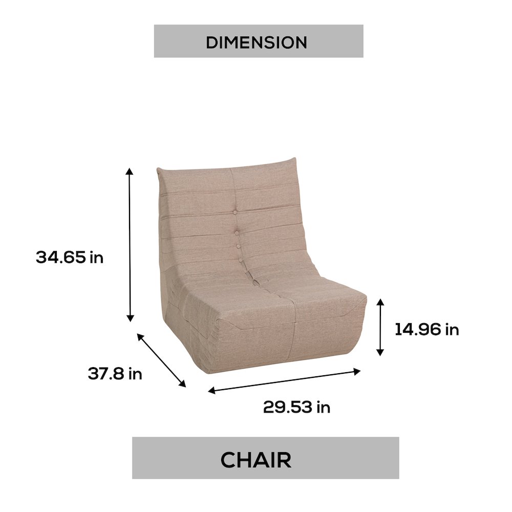 Brown Compressed Foam Chair. Picture 2