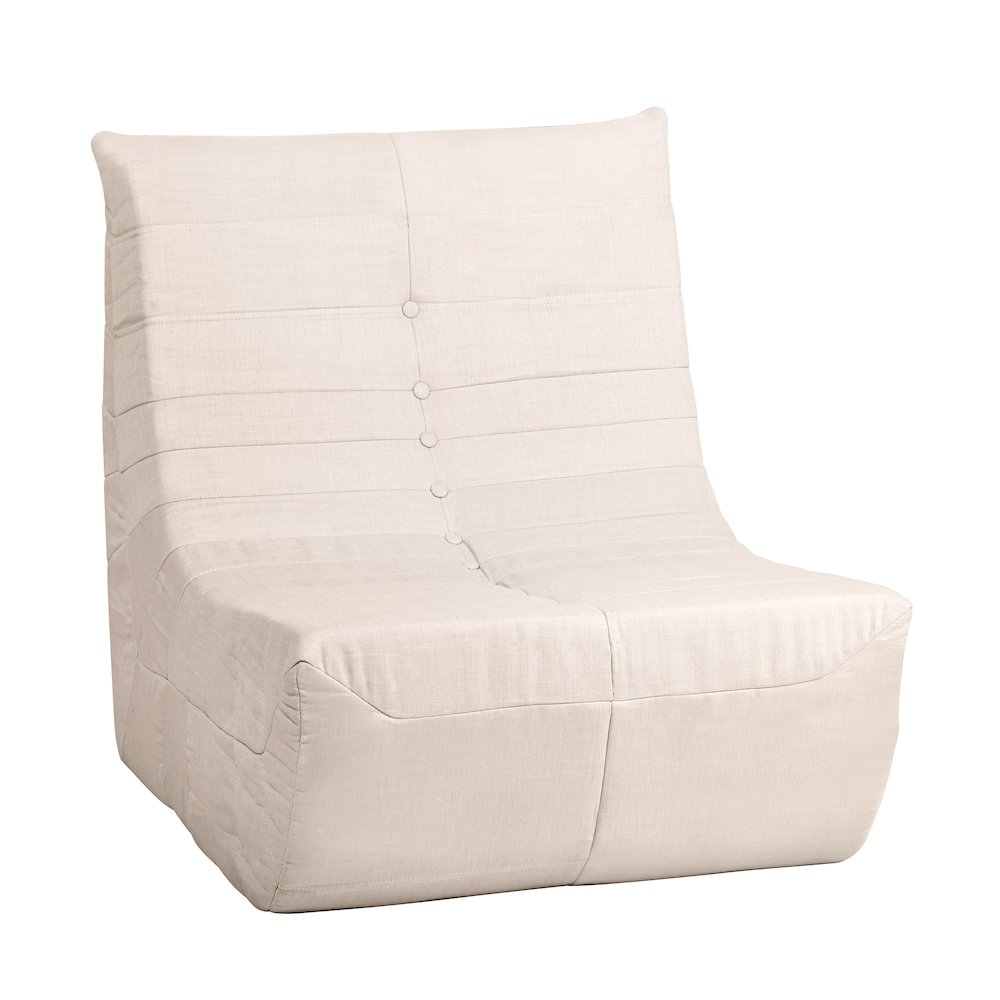 Beige Compressed Foam Chair. Picture 1
