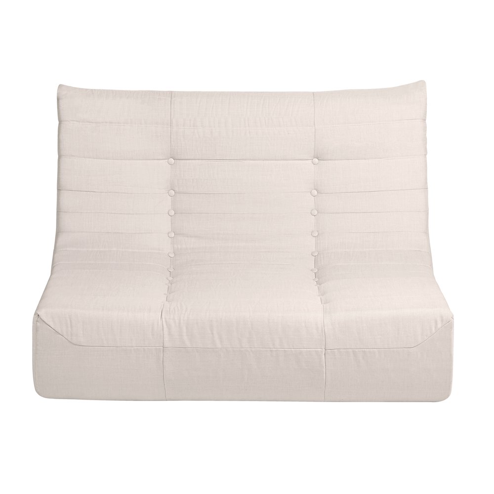 Beige Compressed Foam Sofa. Picture 1