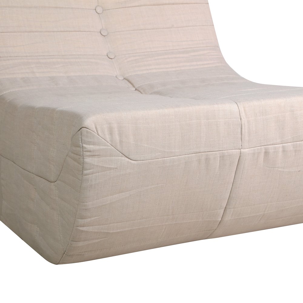 Beige Compressed Foam Sofa. Picture 5