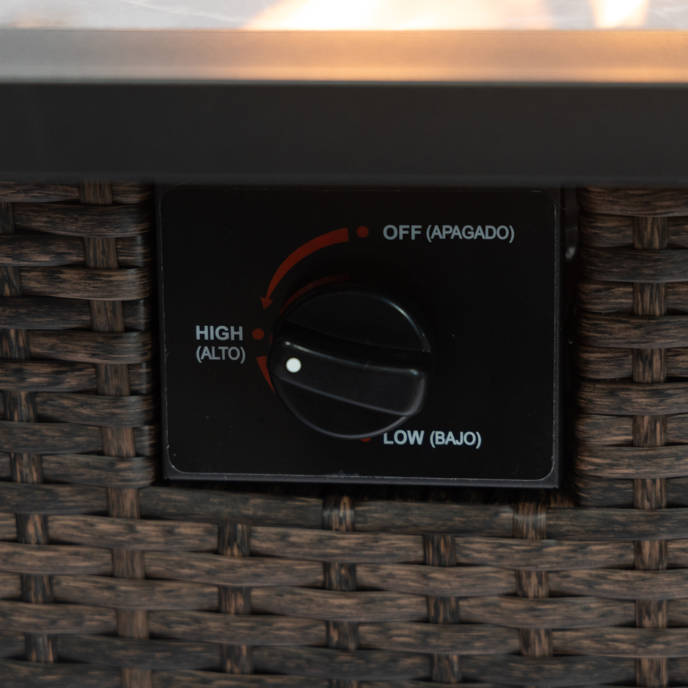 20lbs Wicker Gas Outdoor Firepit Table. Picture 5