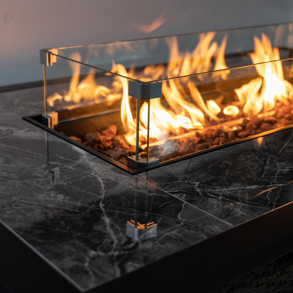 20lbs Wicker Gas Outdoor Firepit Table. Picture 6